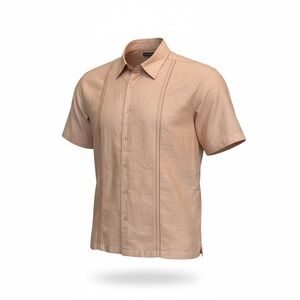 Cubavera  Guayabera Camp Shirt XL Canyon Sunset Button Front Short Sleeve